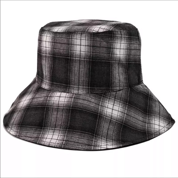 Double sided plaid/black bucket hat - Picture 2 of 6
